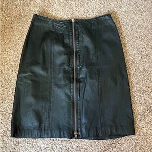 fake leather mini skirt